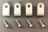 Gridiron1 Light Gray Mini Facemask Clips with Silver Screws (These are not painted)